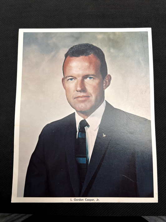 NASA Mercury Gemini astronaut litho Gordon Cooper 8X10 portrait photo