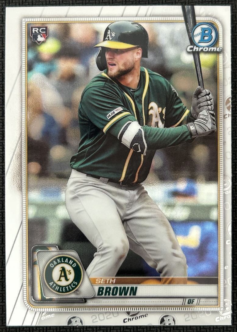 2020 Bowman Chrome Seth Brown Rookie Oakland Athletics #63