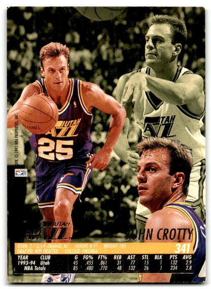 1994-95 Fleer Ultra John Crotty Utah Jazz #341