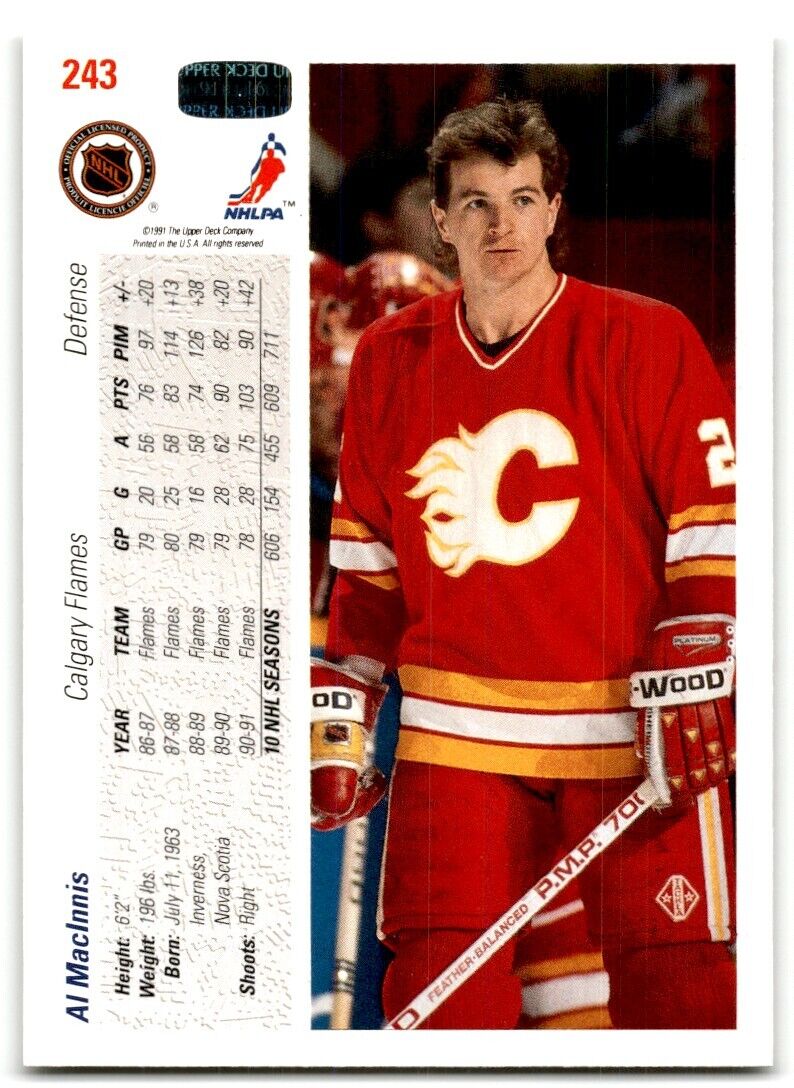 1991-92 Upper Deck Al MacInnis Calgary Flames #243