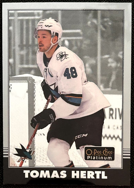 2020-21 O-Pee-Chee Blue Border Tomas Hertl San Jose Sharks #81