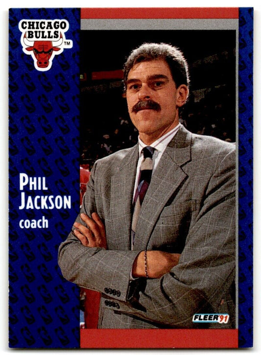 1991-92 Fleer Phil Jackson Chicago Bulls #28