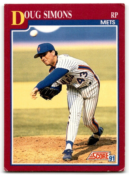 1991 Score Doug Simons New York Mets #91T