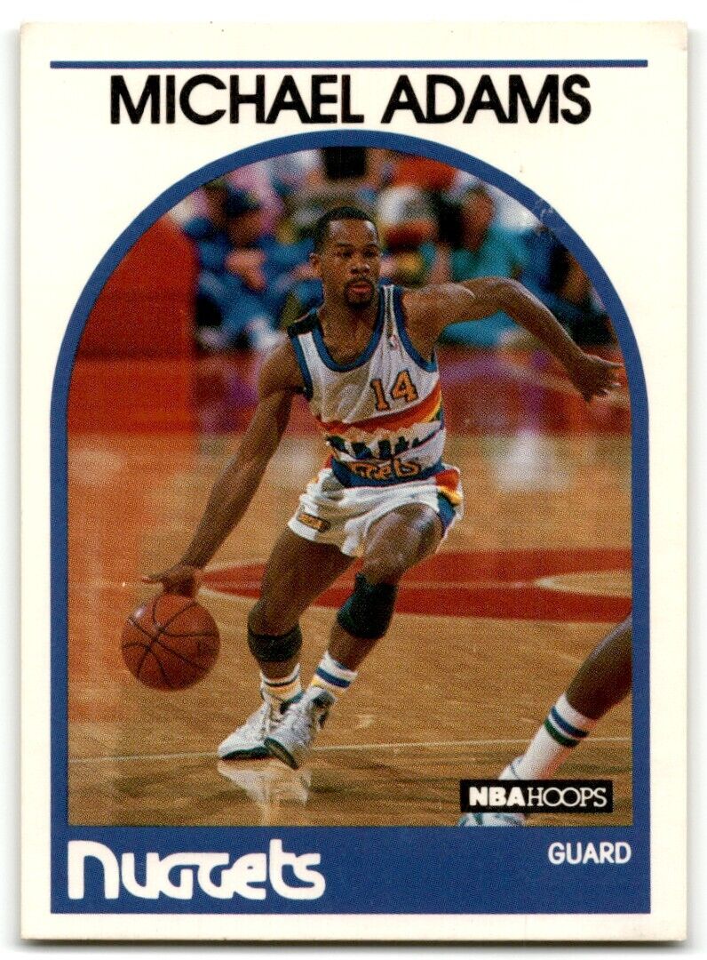 1989-90 Hoops Michael Adams Denver Nuggets #52