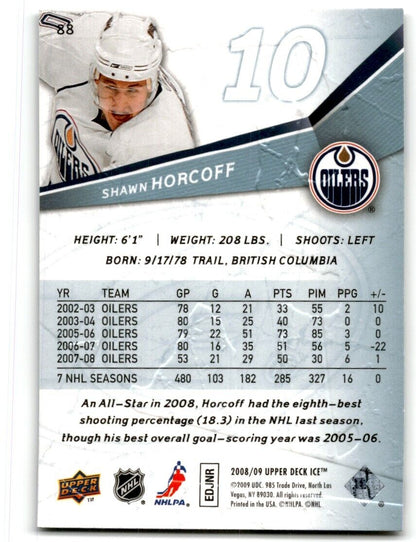 2008-09 Upper Deck Ice Shawn Horcoff Edmonton Oilers #88