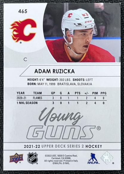 2021-22 Upper Deck Adam Ruzicka Rookie Calgary Flames #465