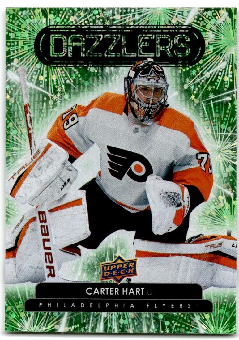 2022-23 Upper Deck Dazzlers green Carter Hart Philadelphia Flyers #DZ-3