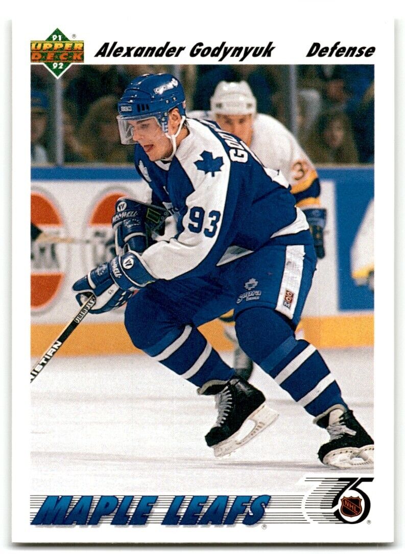 1991-92 Upper Deck Alexander Godynyuk Rookie Toronto Maple Leafs #466