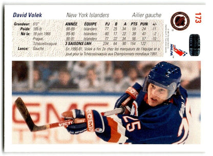 1991-92 Upper Deck French David Volek New York Islanders #173