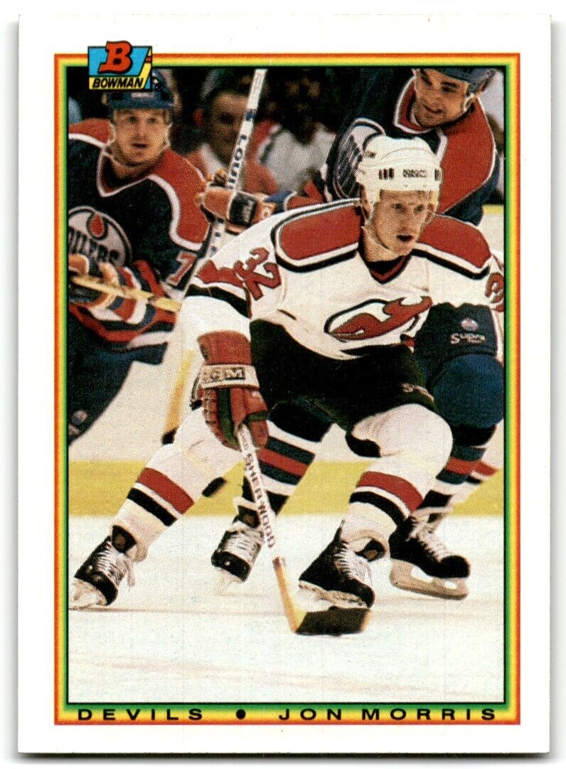 1990-91 Bowman Jon Morris Rookie New Jersey Devils #84