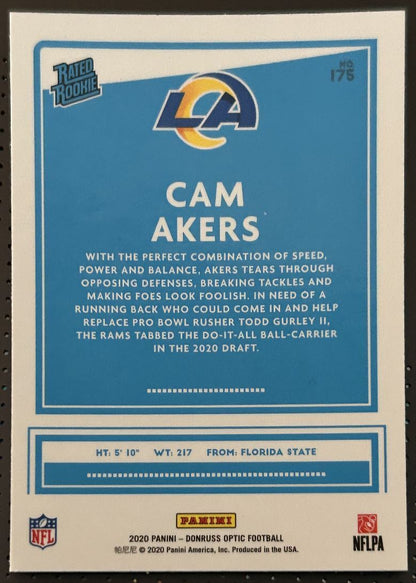 2020 Donruss Optic Cam Ekers Rookie Los Angeles Rams #175