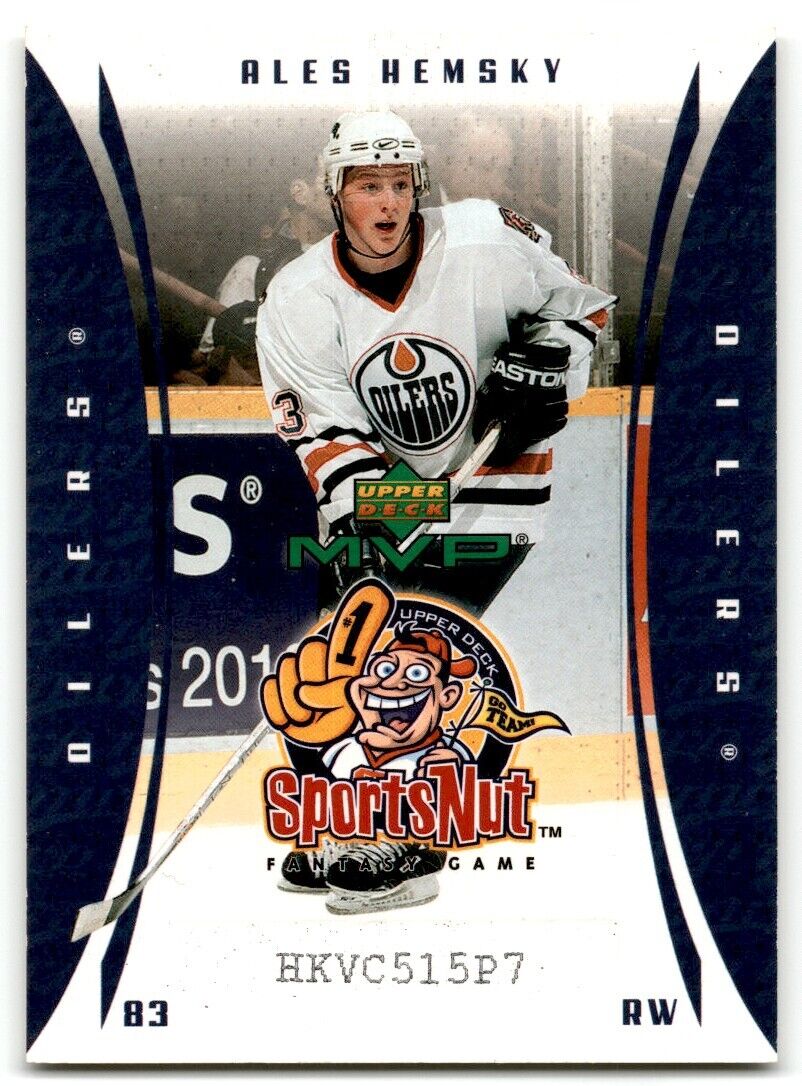 2003-04 Upper Deck MVP SportsNut Ales Hemsky Edmonton Oilers #SN37