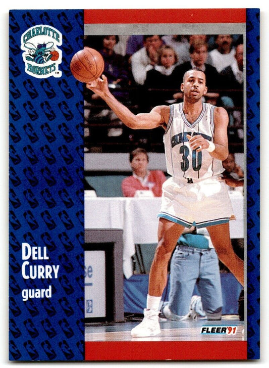 1991-92 Fleer Dell Curry Charlotte Hornets #19