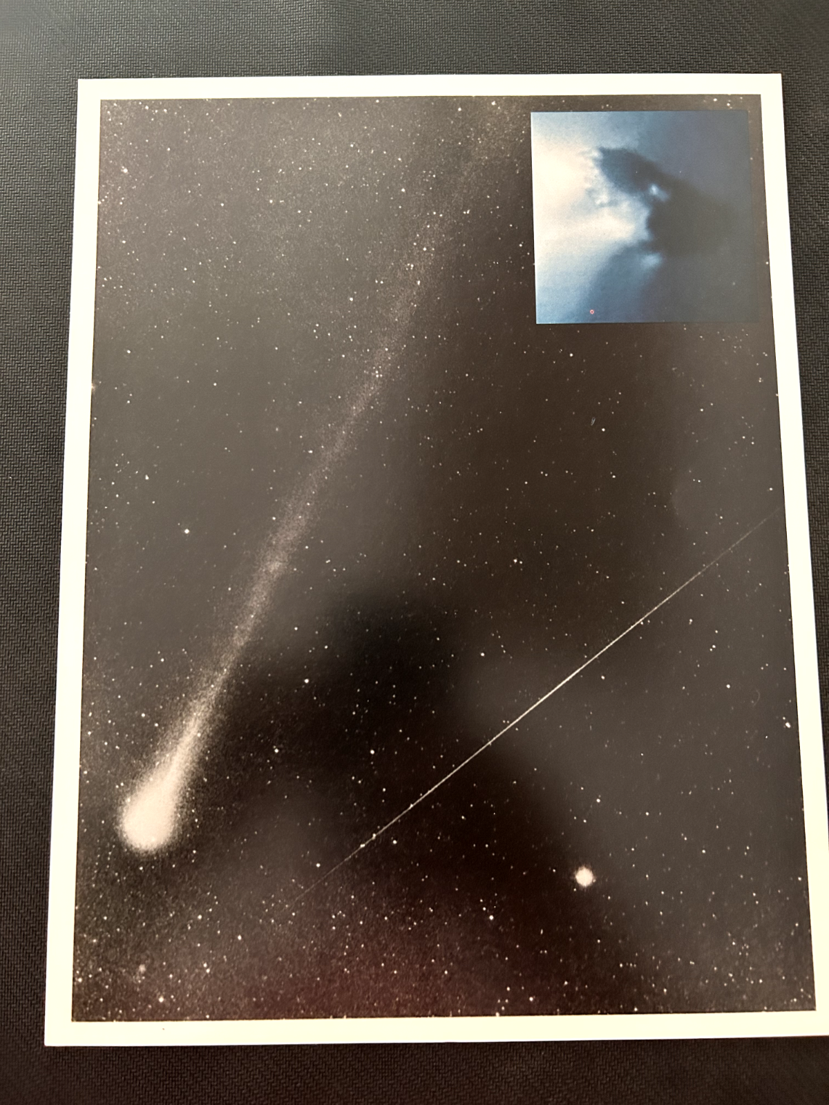 NASA The Solar System - Comet Halley and Meteor litho