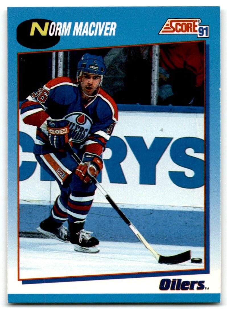 1991-92 Score Canadian Norm Maciver Rookie Edmonton Oilers #434