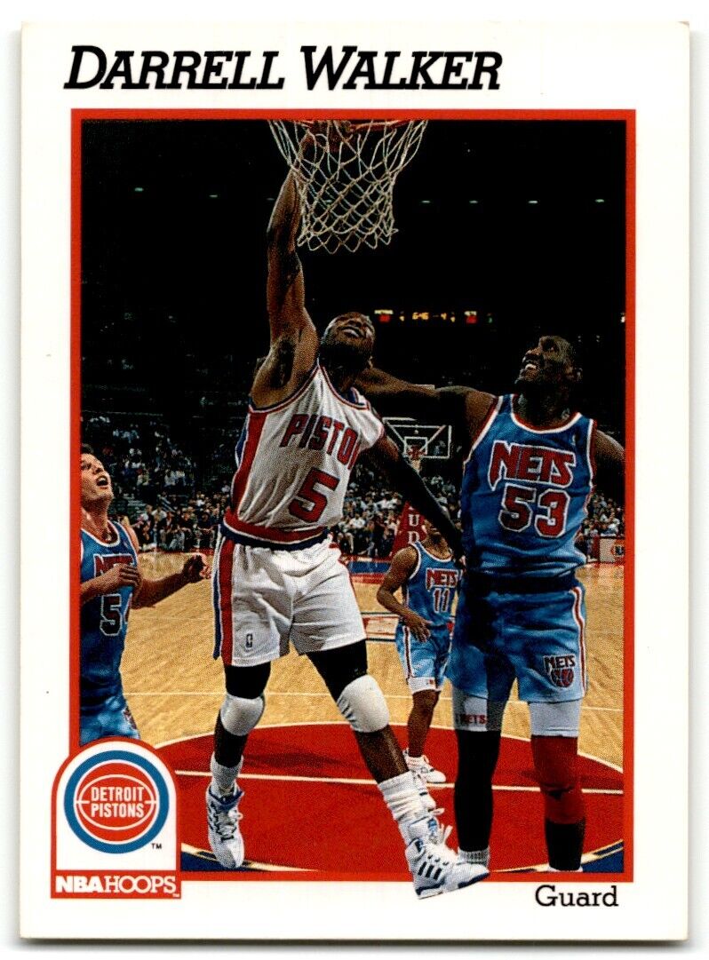 1991-92 Hoops Darrell Walker Detroit Pistons #363