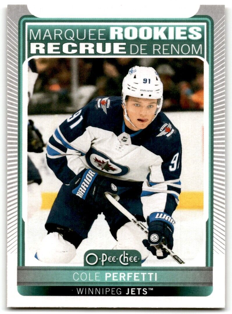 2021-22 O-Pee-Chee Markee Rookies Cole Perfetti Rookie Winnipeg Jets #613