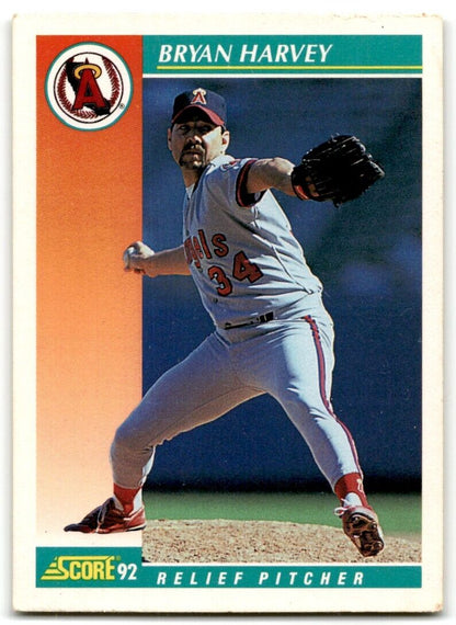 1992 Score Bryan Harvey California Angels #322