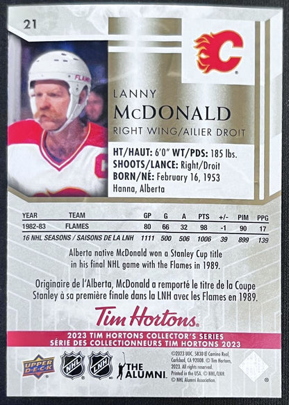 2023-24 Upper Deck Tim Hortons Legends Tim Horton Lanny McDonald Calgary Flames