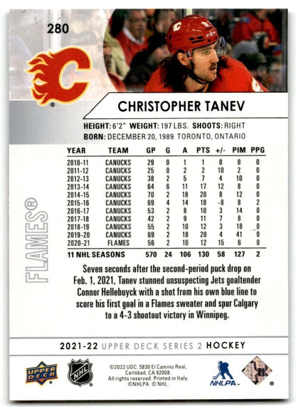 2021-22 Upper Deck Christopher Tanev Calgary Flames #280