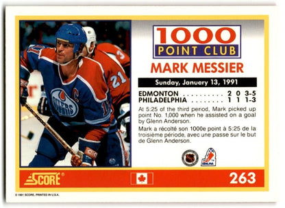 1991-92 Score Canadian Mark Messier Edmonton Oilers #263