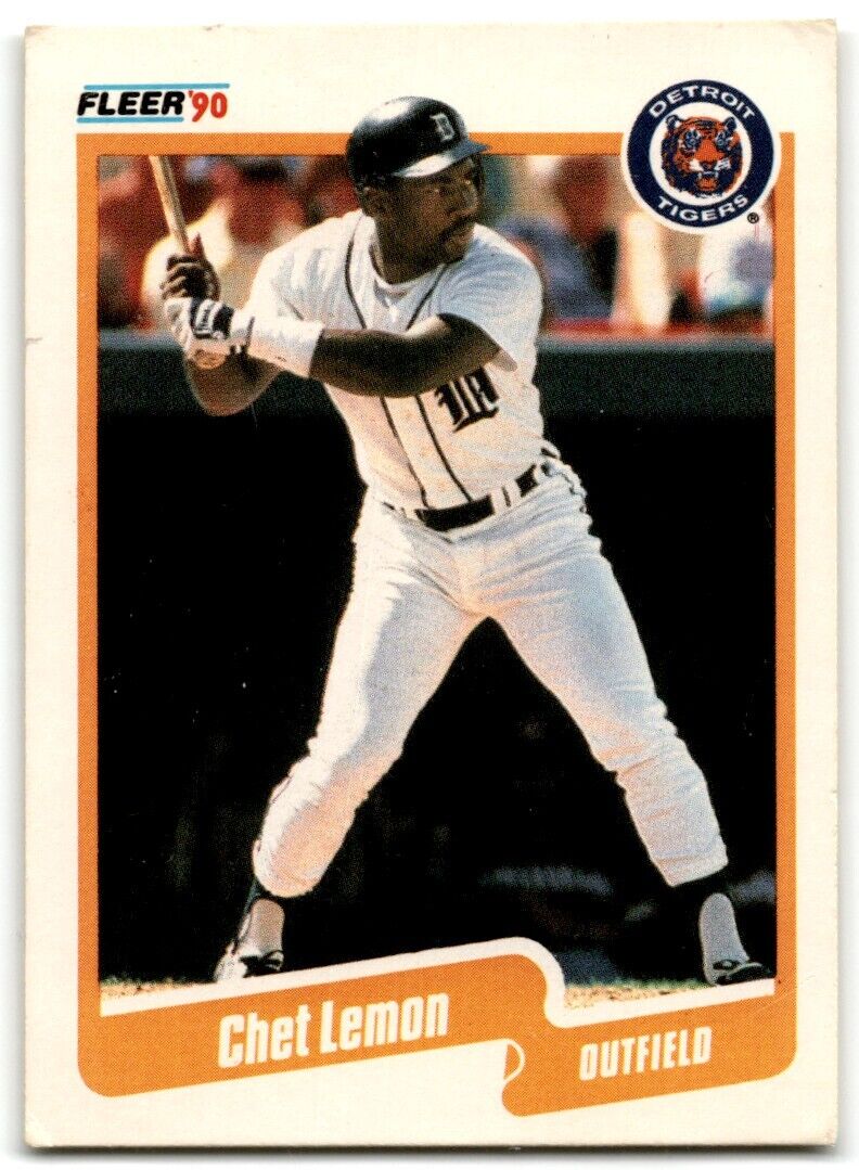 1990 Fleer Chet Lemon Detroit Tigers #608