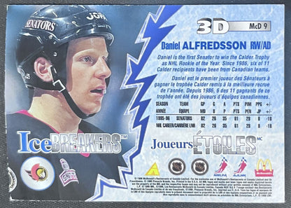 1996-97 Pinnacle McDonald's 3D Ice Breakers Daniel Alfredsson Ottawa Senators