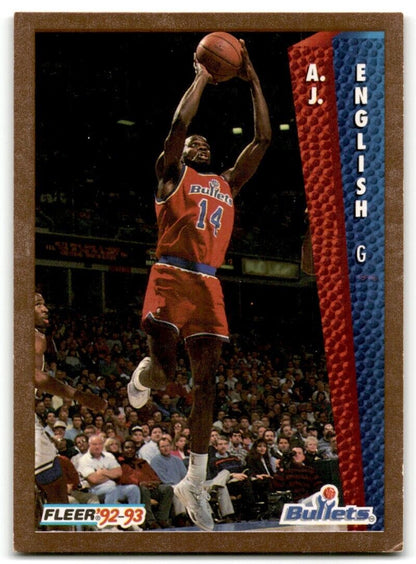 1992-93 Fleer A.J. English Washington Bullets #232