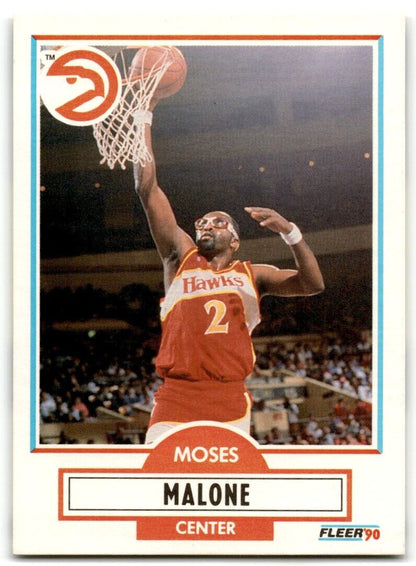 1990-91 Fleer Moses Malone Atlanta Hawks #3