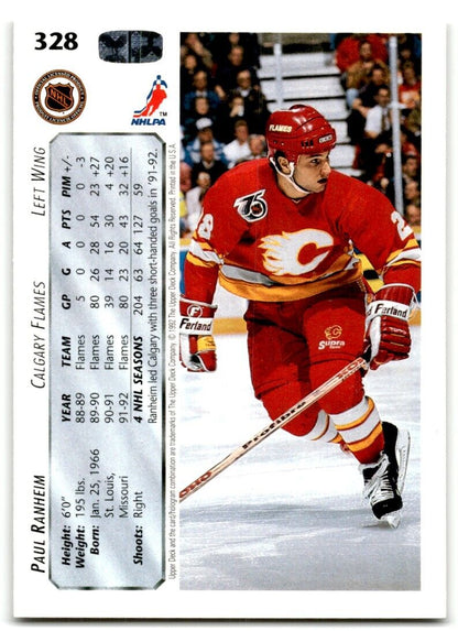 1992-93 Upper Deck Paul Ranheim Calgary Flames #328