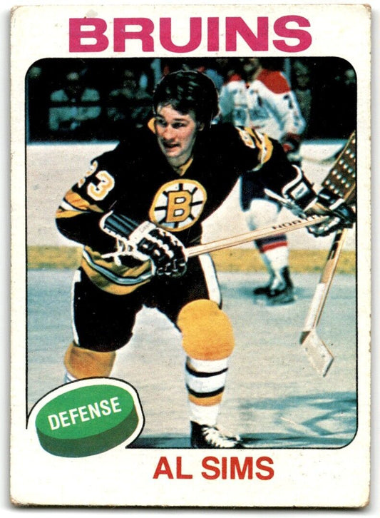 1975-76 Topps Al Sims Boston Bruins #136