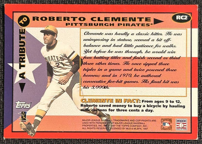 1998 Topps Roberto Clemente Tribute Roberto Clemente Pittsburgh Pirates #RC2