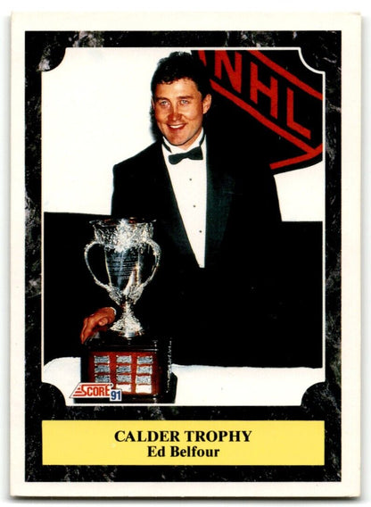 1991-92 Score Canadian Ed Belfour (Calder Trophy) Chicago Blackhawks #320