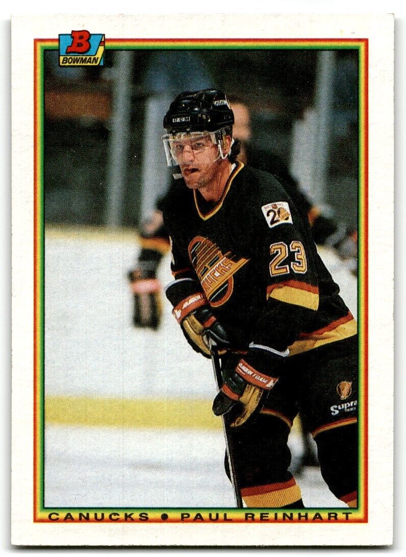 1990-91 Bowman Paul Reinhart Vancouver Canucks #60