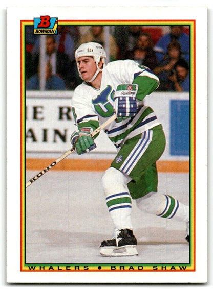 1990-91 Bowman Brad Shaw Rookie Hartford Whalers #260