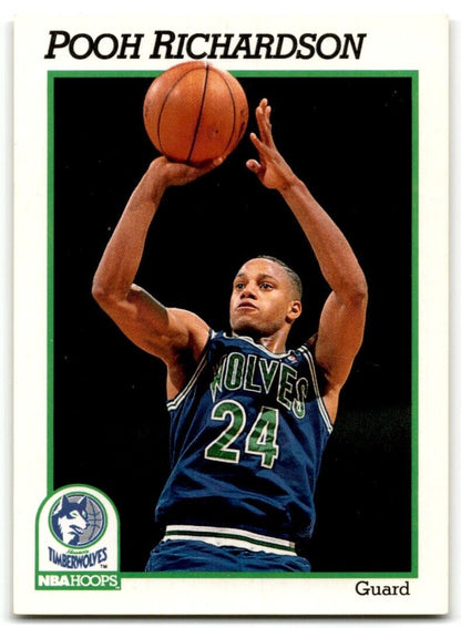 1991-92 Hoops Pooh Richardson Minnesota Timberwolves #129