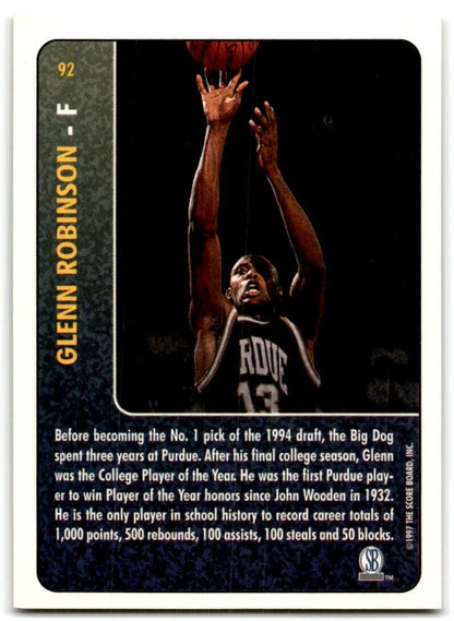 1997-98 Score Board Rookies Glenn Robinson Purdue Boilermakers #92