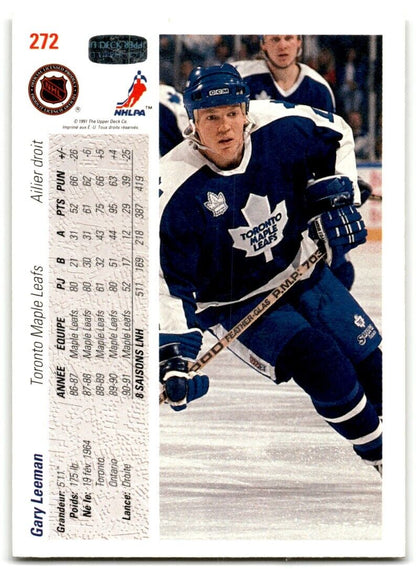 1991-92 Upper Deck Gary Leeman Toronto Maple Leafs #272