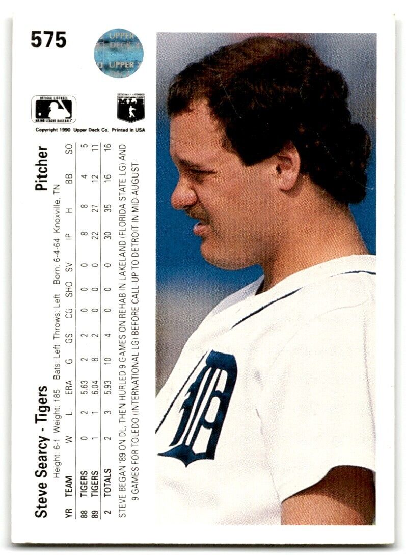 1990 Upper Deck Steve Searcy Detroit Tigers #575