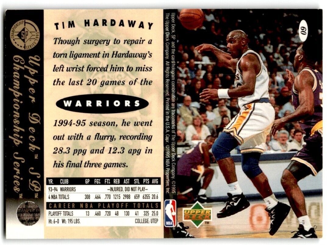 1995-96 Upper Deck SP Championship Series 1995 Tim Hardaway Golden State