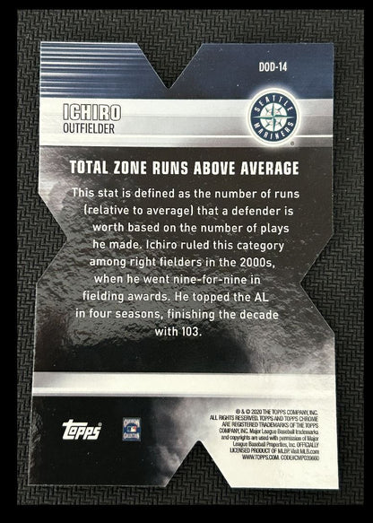 2020 Topps Chrome Decade of Dominance Die Cut Ichiro Suzuki Seattle Mariners