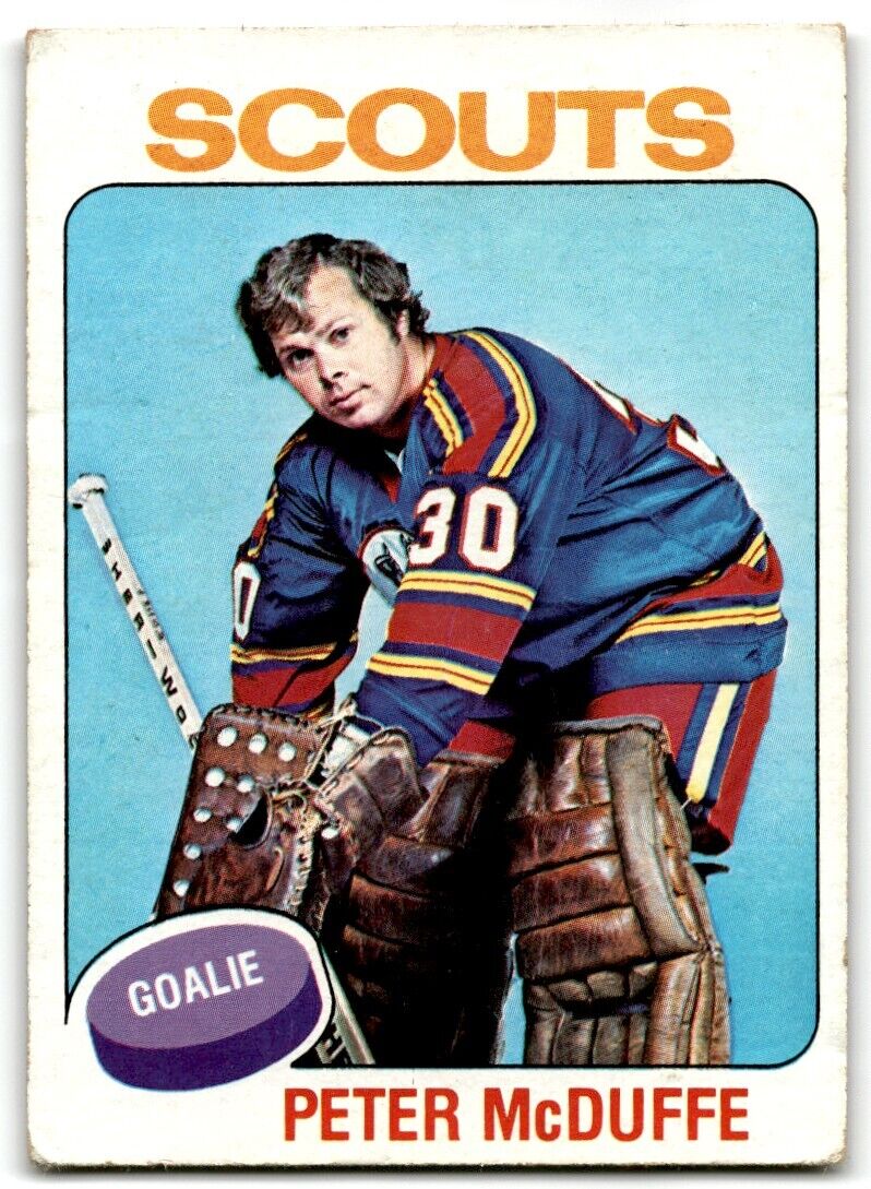 1975-76 Topps Peter McDuffe Kansas City Scouts #256