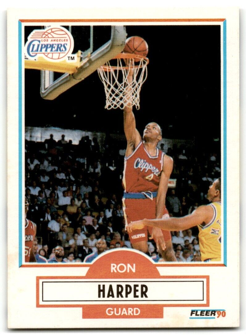 1990-91 Fleer Ron Harper Los Angeles Clippers #86