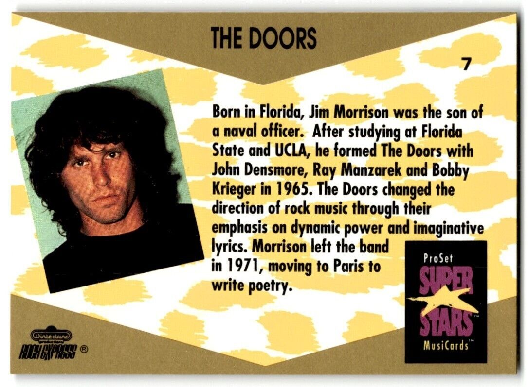 The doors ProSet Super Star MusiCards (Card #7)