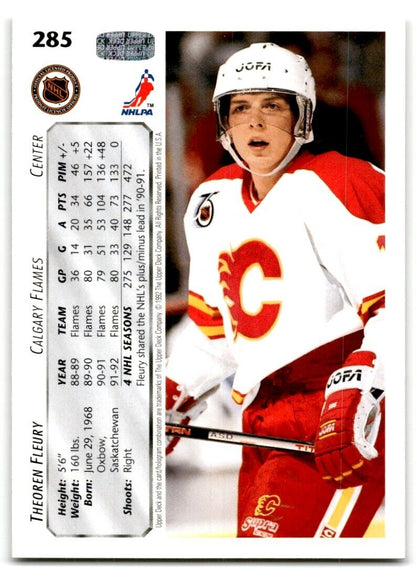 1992-93 Upper Deck Theo Fleury Calgary Flames #285B