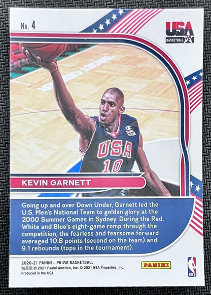 2020-21 Panini Prizm Kevin Garnett Team USA #4