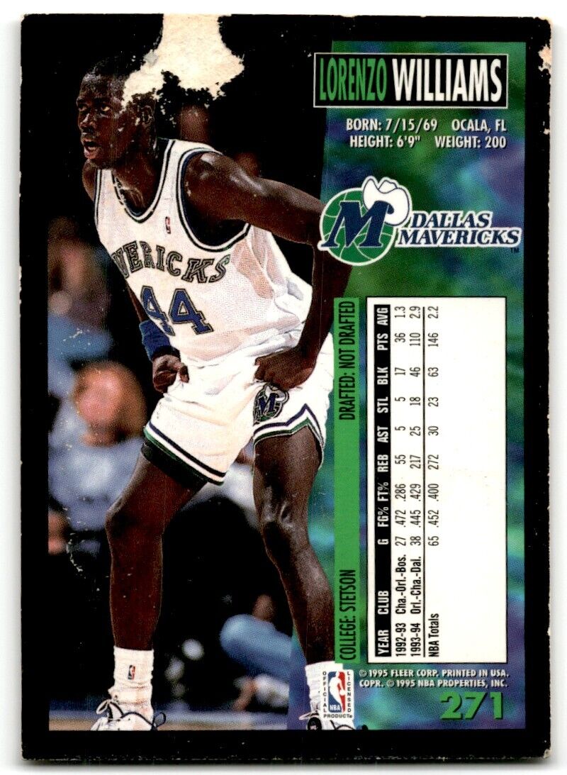 1994-95 Fleer Lorenzo Williams Dallas Mavericks #271