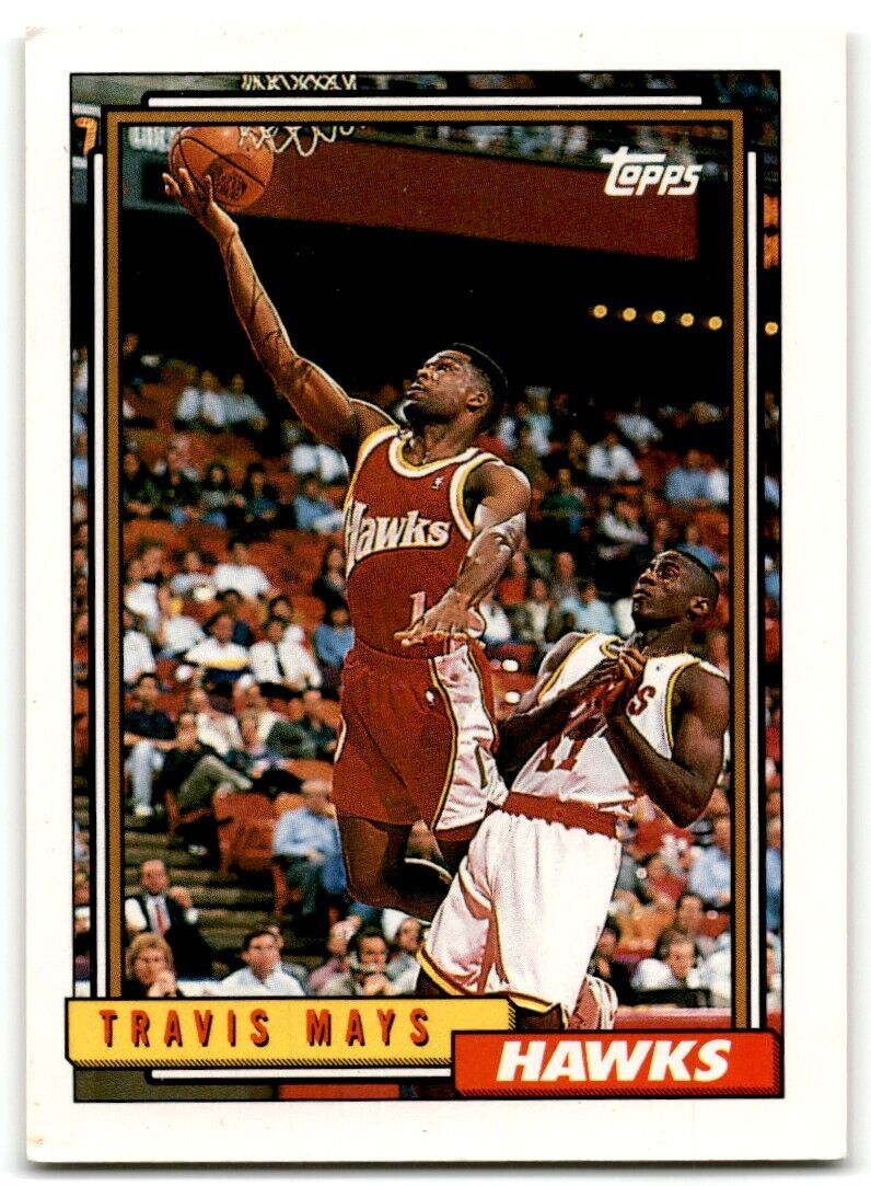 1992-93 Topps Travis Mays Atlanta Hawks #252