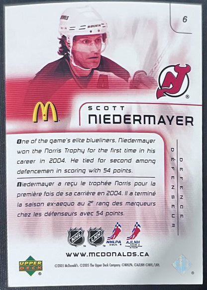 2005-06 Upper Deck McDonald's Scott Niedermayer New Jersey Devils #6