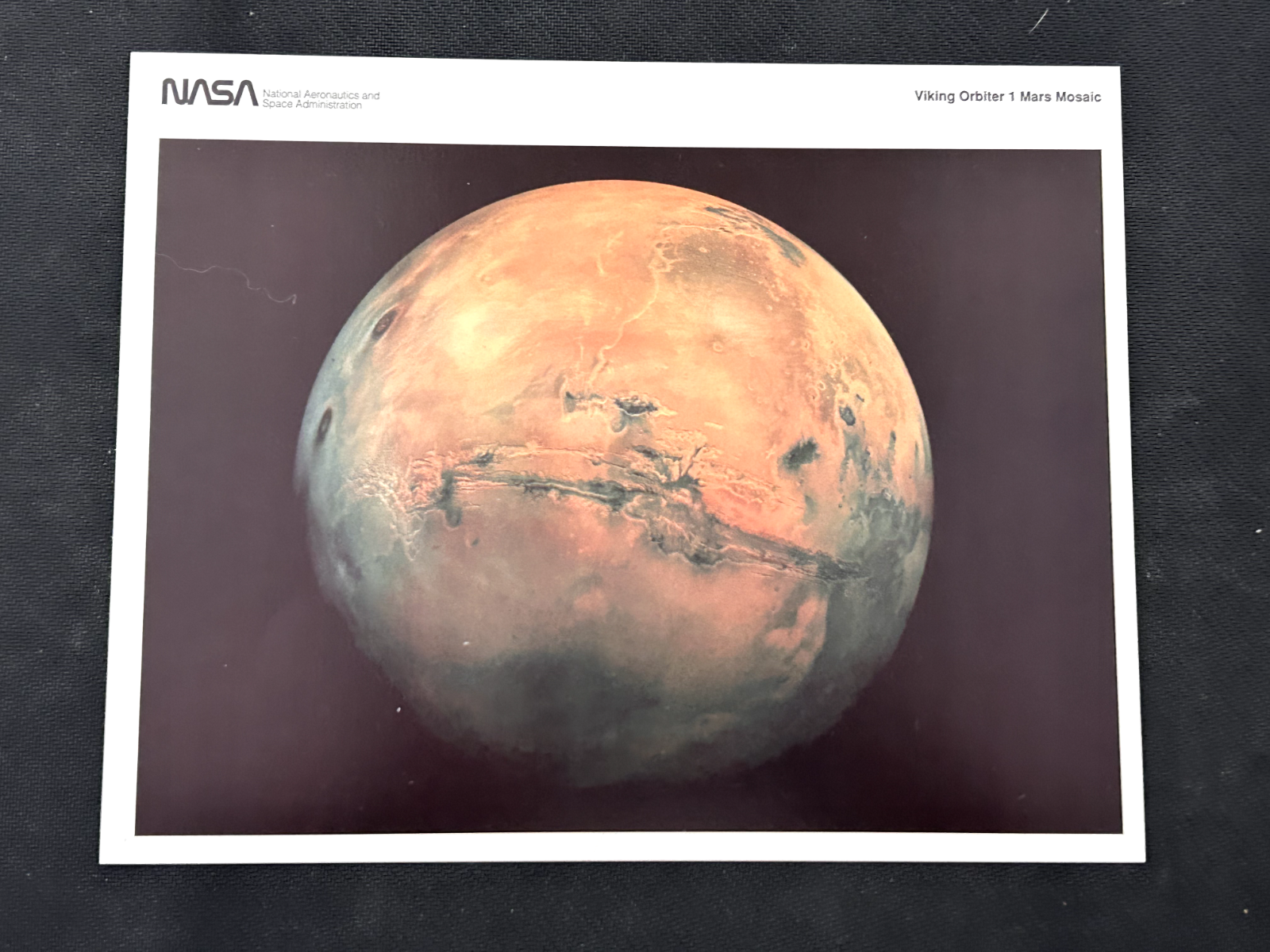 NASA Viking Orbiter 1 Mars Mosaic 8X10 litho